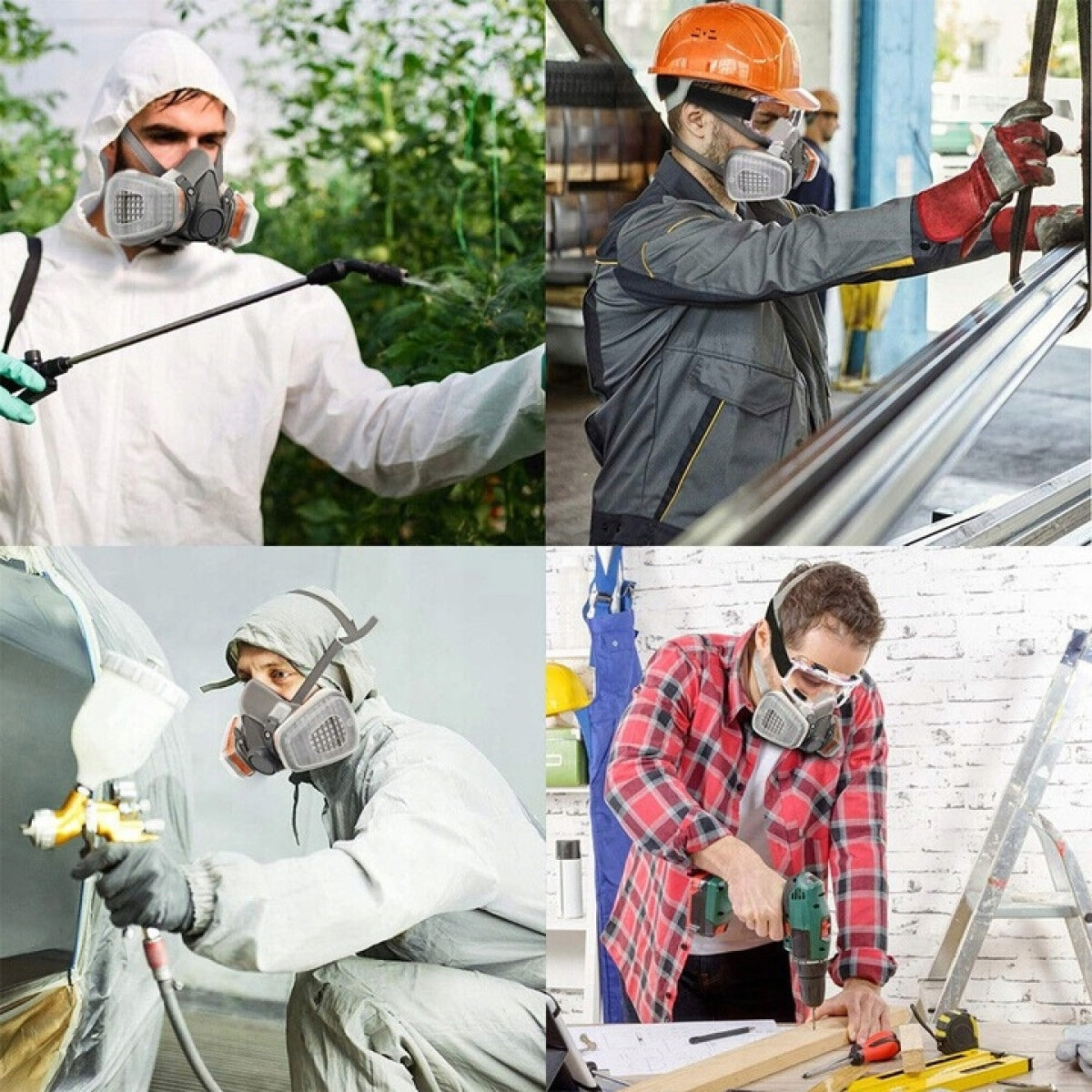 HALF FACE GAS MASK 6200 PROTECTIVE RESPIRATOR FOR PAINTING SPRAYING WORKSHOP Manufacturer code RE-645