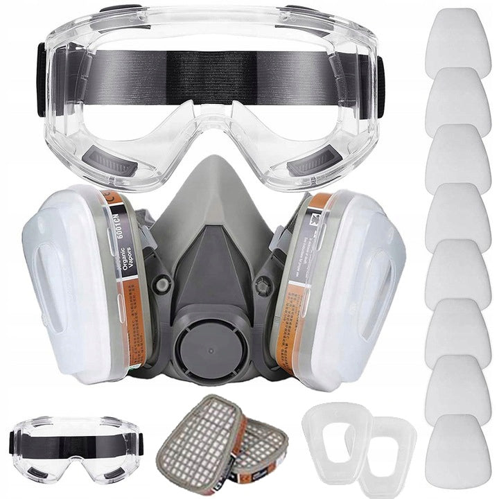 HALF FACE GAS MASK 6200 PROTECTIVE RESPIRATOR FOR PAINTING SPRAYING WORKSHOP Medical device no