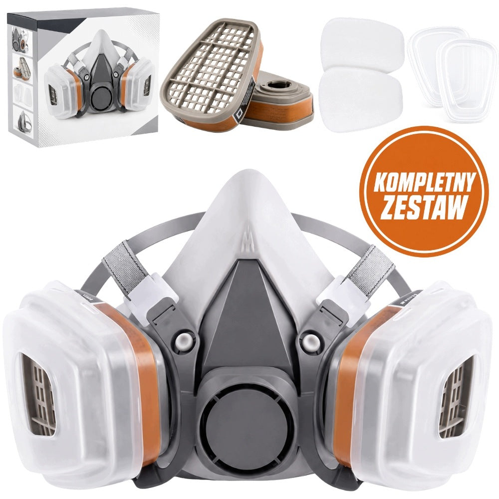 HALF MASK Protective PAINT GAS mask dust complete FILTERS M Packaging status original