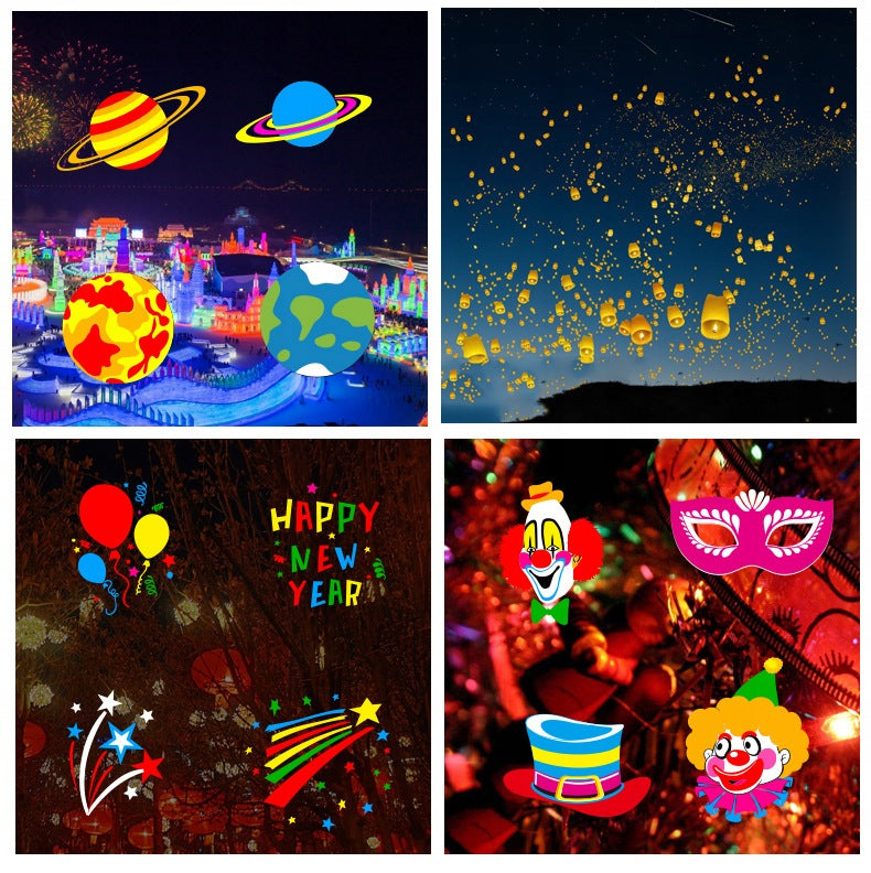 HALLOWEEN LED PROJECTOR AND CHRISTMAS 16 PATTERN CARDS WITH REMOTE CONTROL Product weight with unit packaging 0.593 kg
