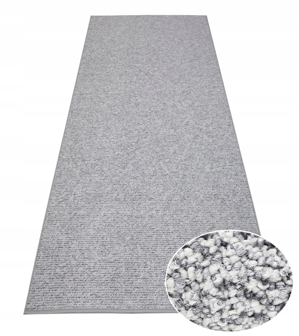 HALLWAY RUG 60X200 GRAY LOOP RUG, DURABLE