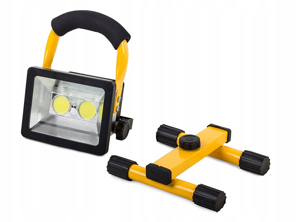HALOGEN CONSTRUCTION PORTABLE LAMP 2 x LED COB 30W RECHARGEABLE IP65 Batteries included yes