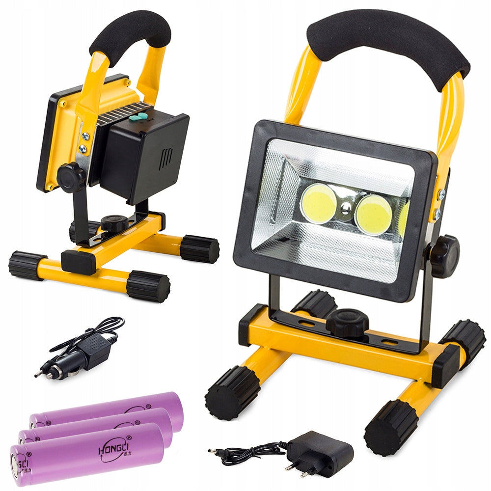 HALOGEN CONSTRUCTION PORTABLE LAMP 2 x LED COB 30W RECHARGEABLE IP65