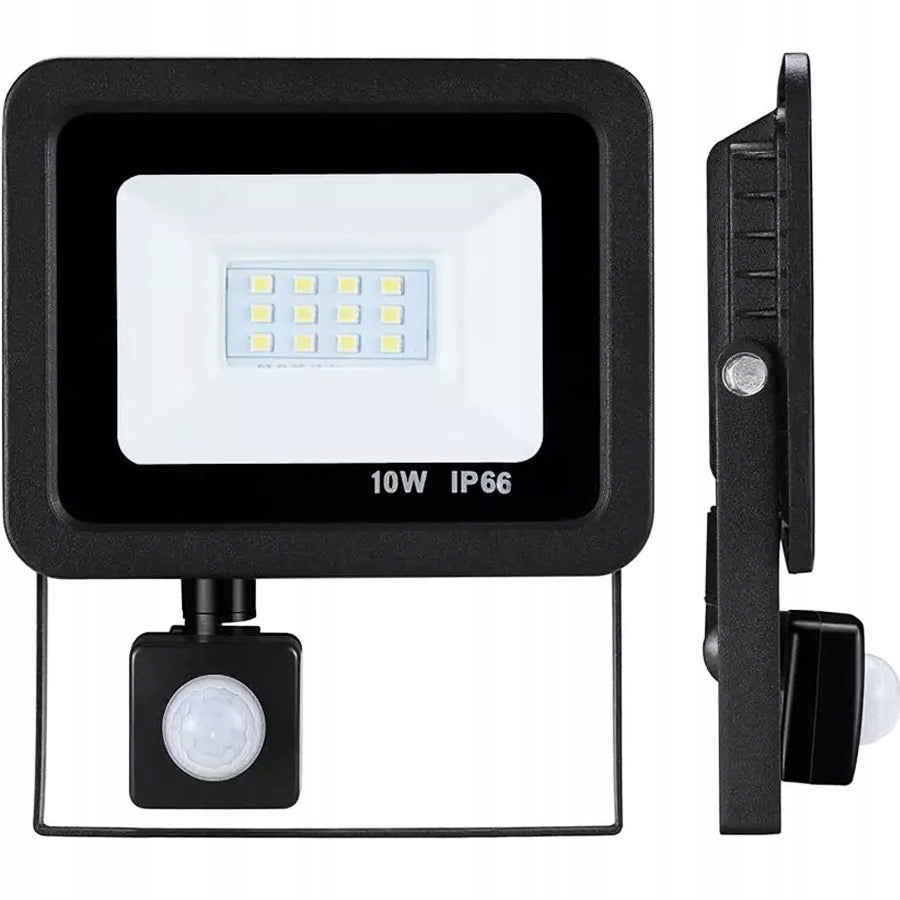 HALOGEN LED 10W LAMP WITH DUSK MOTION SENSOR OUTDOOR FLOODLIGHT IP66 Brand Smartled