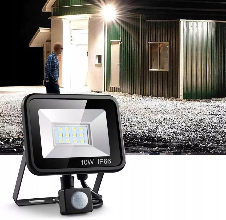 HALOGEN LED 10W LAMP WITH DUSK MOTION SENSOR OUTDOOR FLOODLIGHT IP66 Manufacturer code 5804