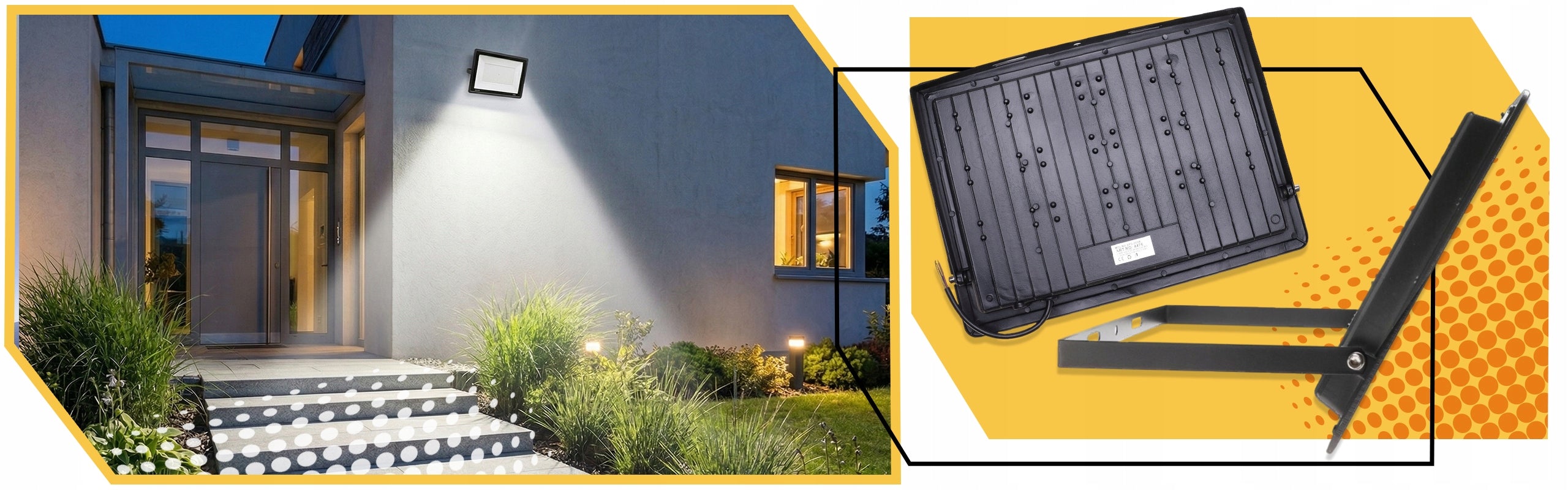 HALOGEN LED 200W LAMP Floodlight Slim OUTDOOR CONSTRUCTION Packaging status original