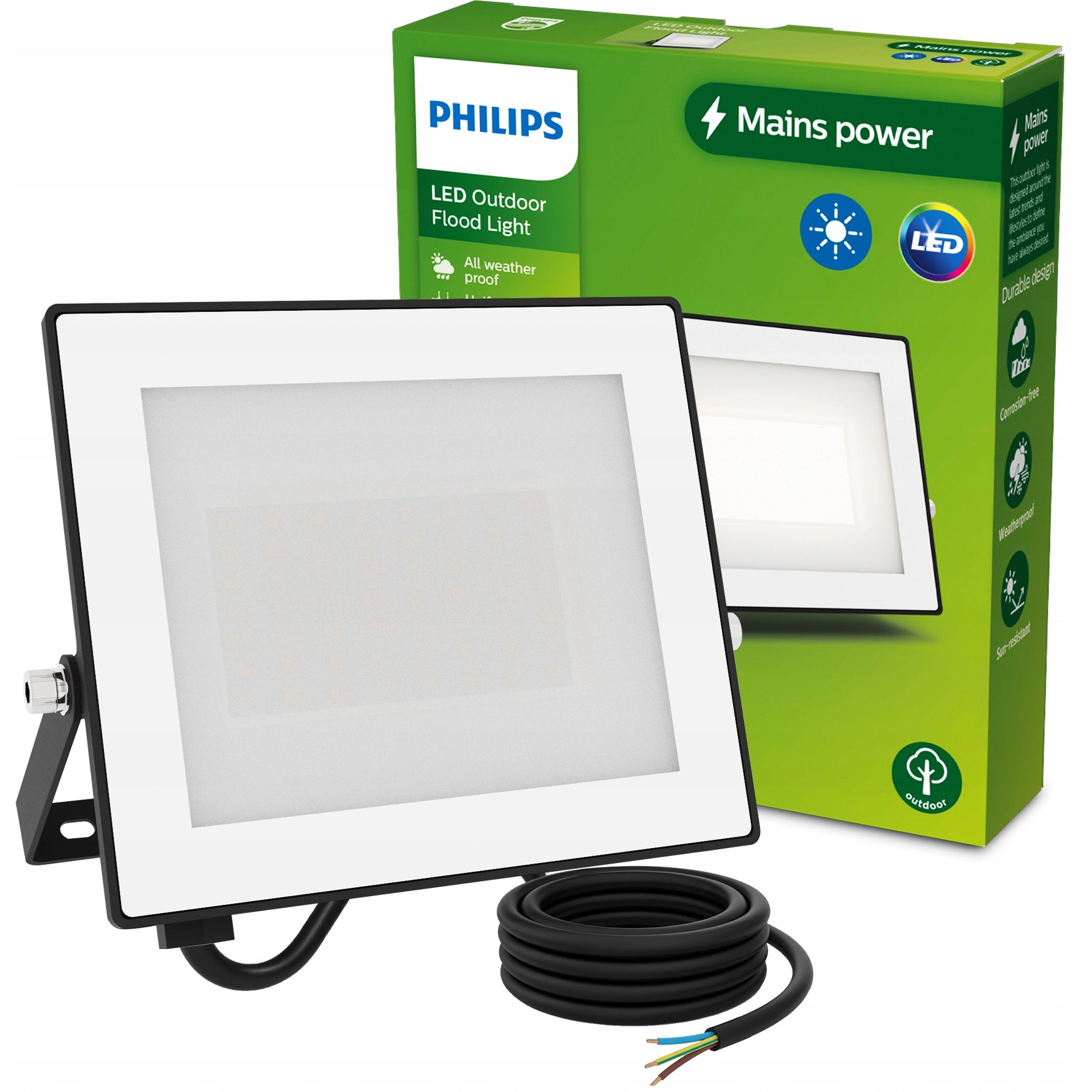 HALOGEN LED FLOODLIGHT PHILIPS LAMP 30W 3200lm 5000K IP65 HEADLIGHT LOIS