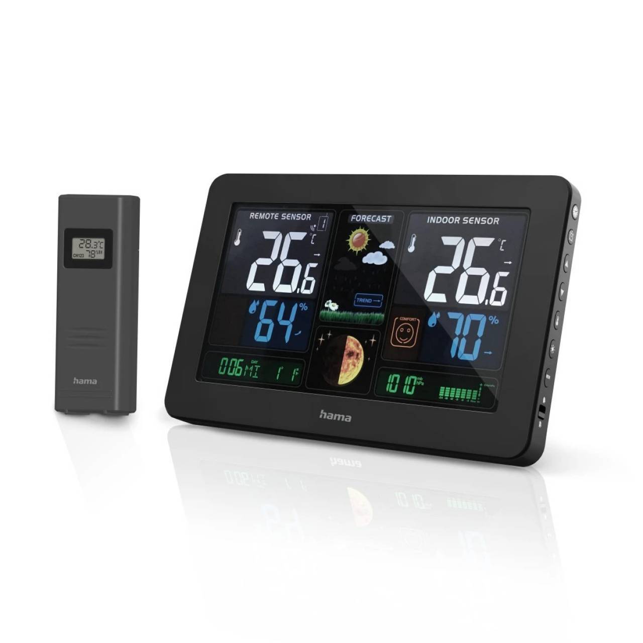 HAMA Electronic Weather Station Premium Colour LED Display, USB