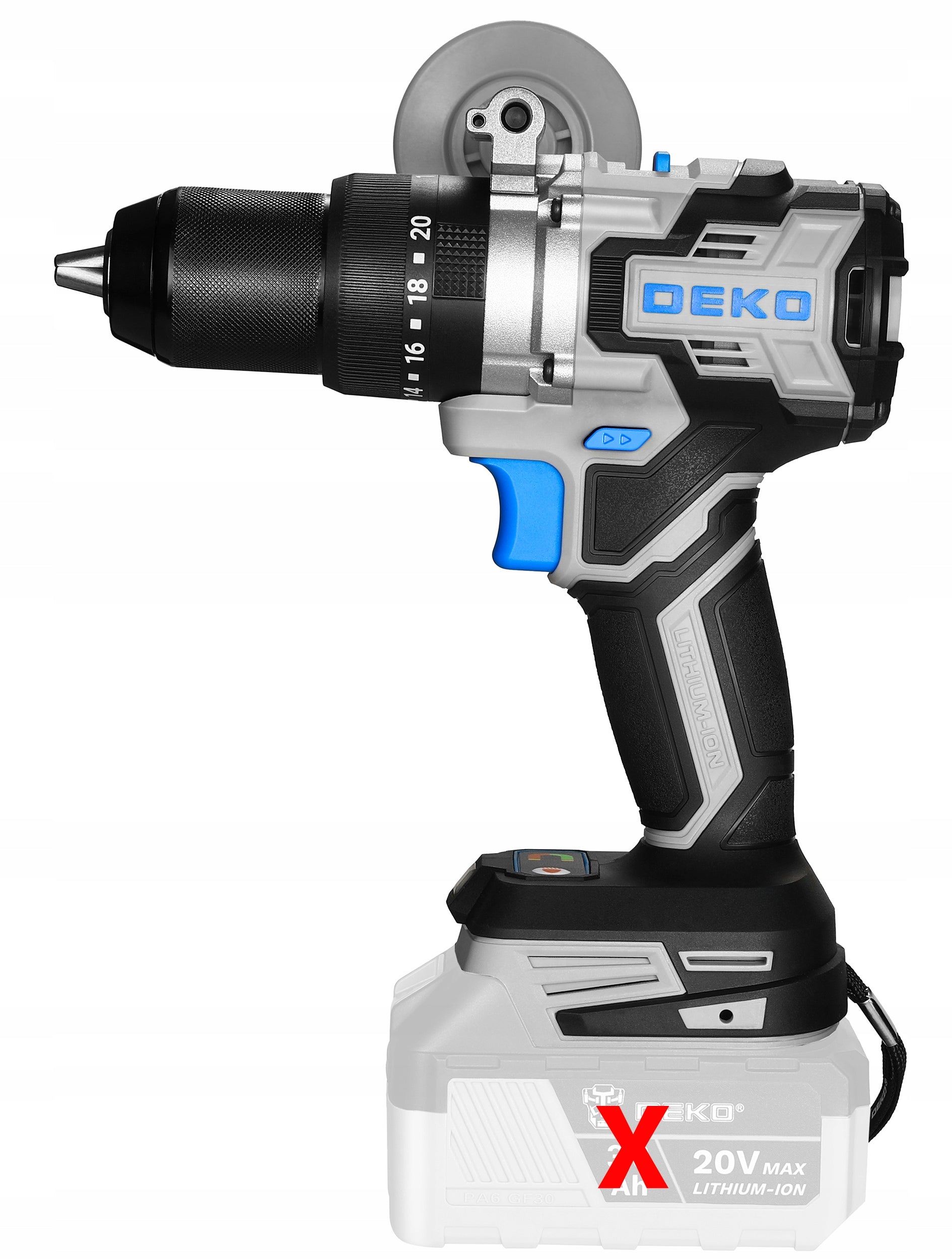 HAMMER DRILL CORDLESS IMPACT DRILL 120 NM DEKO Manufacturer code DKBL20XP01-S0 wiertarko wkrętarka udarowa