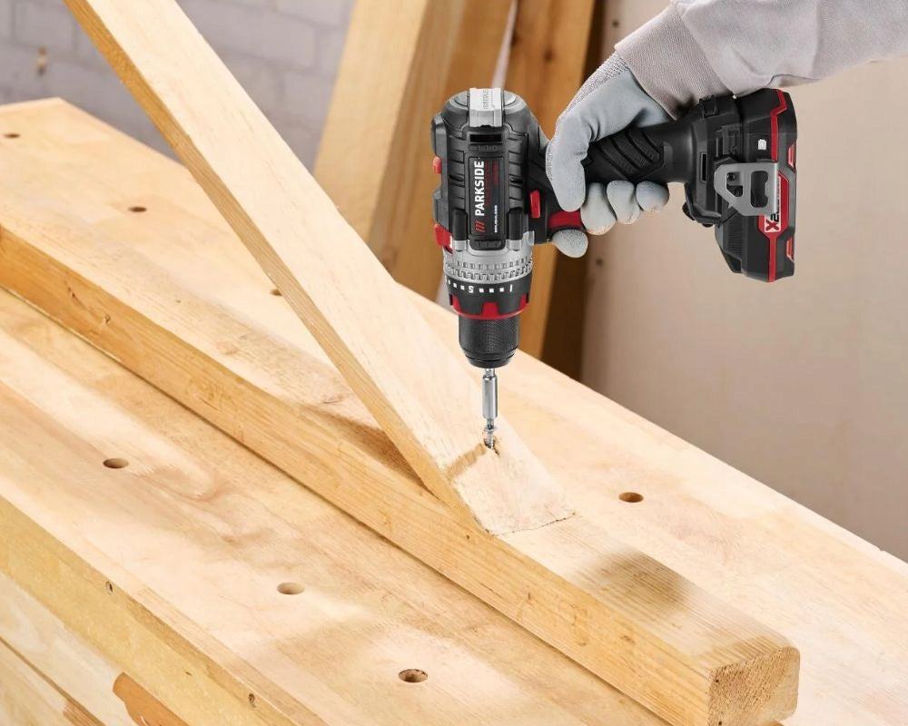HAMMER DRILL PARKSIDE PSBSAP D4 20V SET OF 2X AKU + SUITCASE Packaging status original