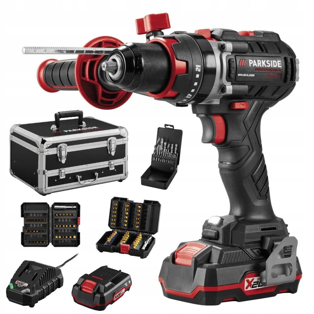 HAMMER DRILL PARKSIDE PSBSAP D4 20V SET OF 2X AKU + SUITCASE