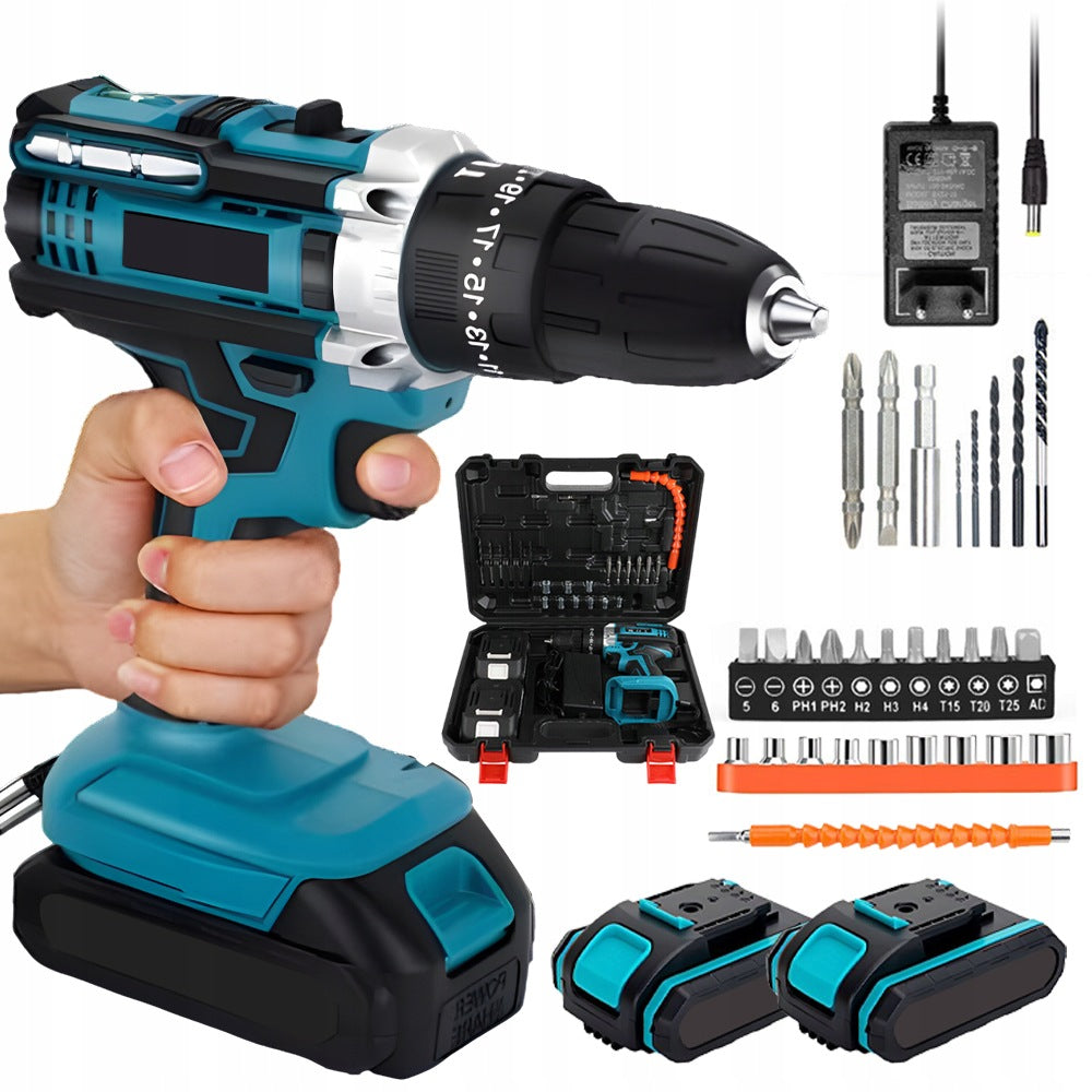 HAMMER DRILL POWER 50N.M 25+3 SETTINGS LED FLUORESCENT LAMP