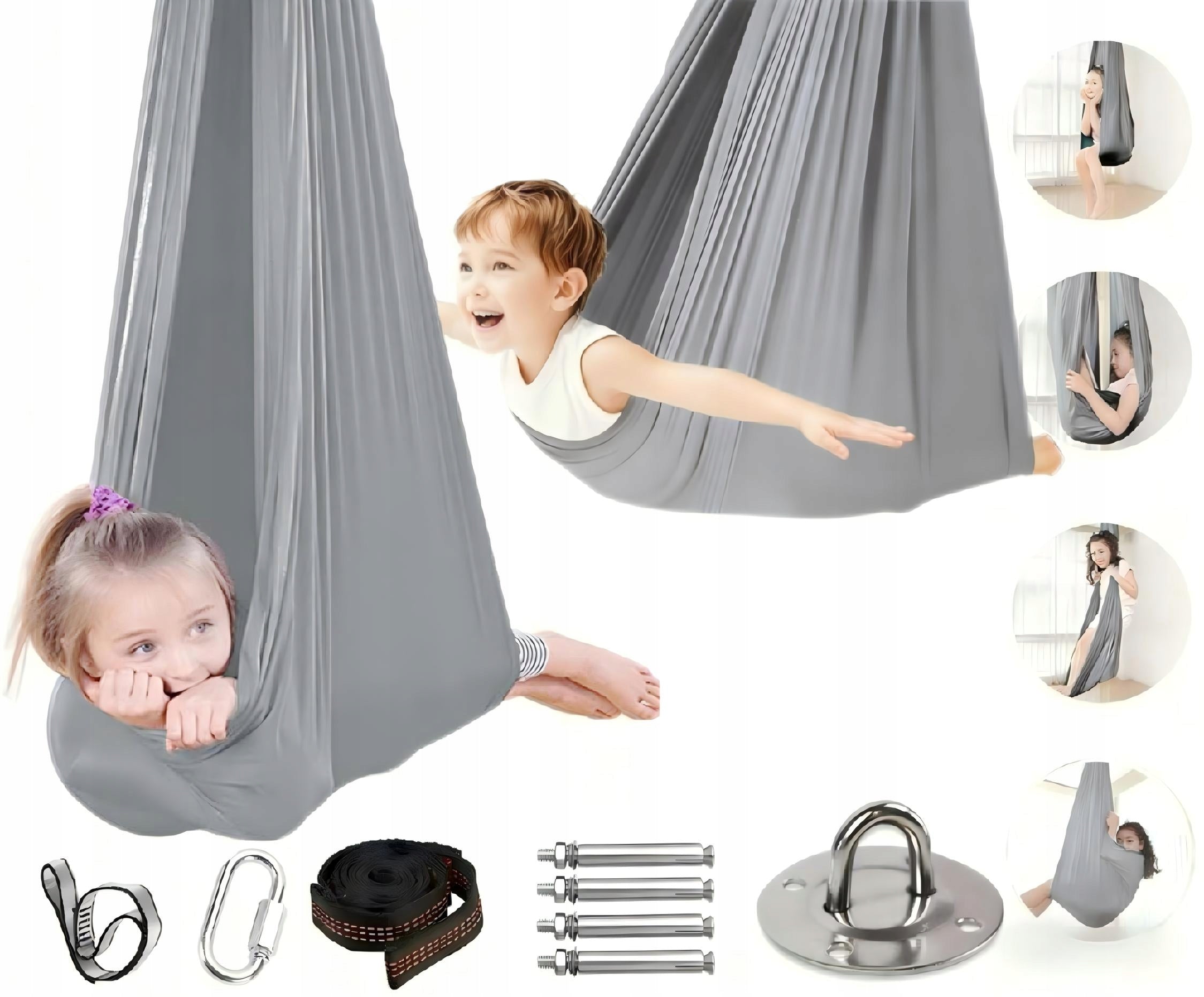 HAMMOCK ACROBATIC SCARF FOR CHILDREN 2.8mx1.5m SENSORY SWING ROCKER