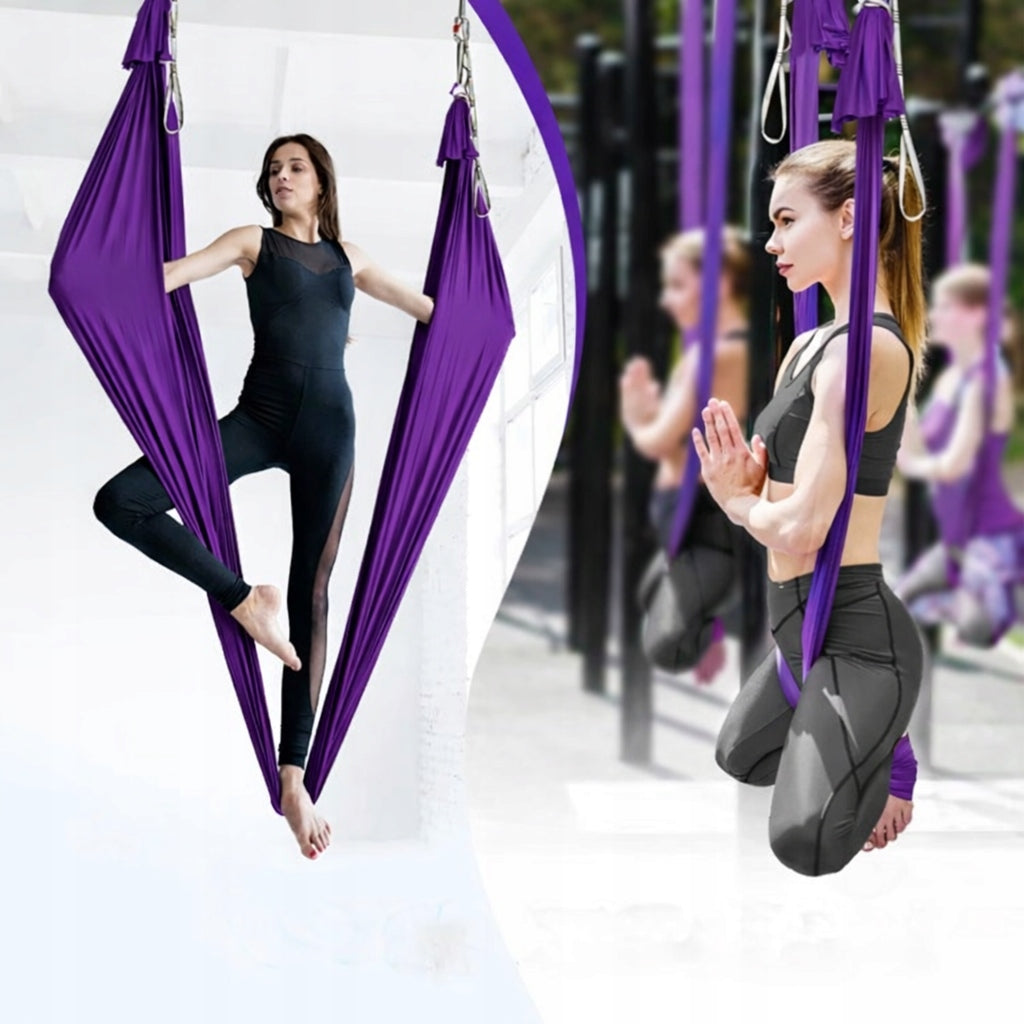 HAMMOCK AERIAL YOGA SCARF ACROBATIC SASH 280x500 - PURPLE Packaging status original