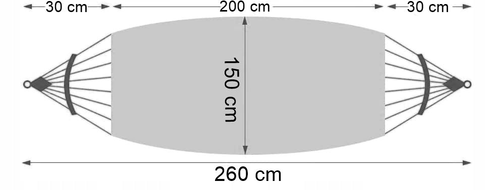 HAMMOCK FOR GARDEN LARGE XXL DOUBLE STRONG MATERIAL GARDEN TOURIST Packaging status original