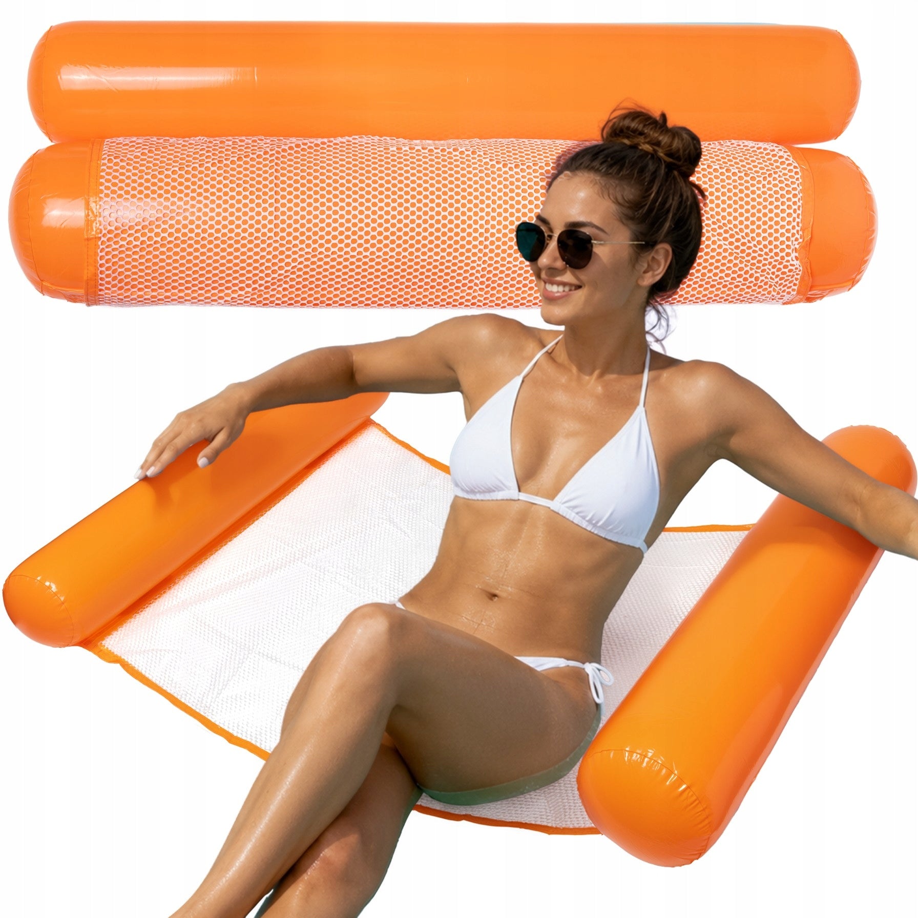 HAMMOCK MATTRESS INFLATABLE WATER SWIMMING CHAIR SUN LOUNGER FOR SWIMMING POOL VACATION