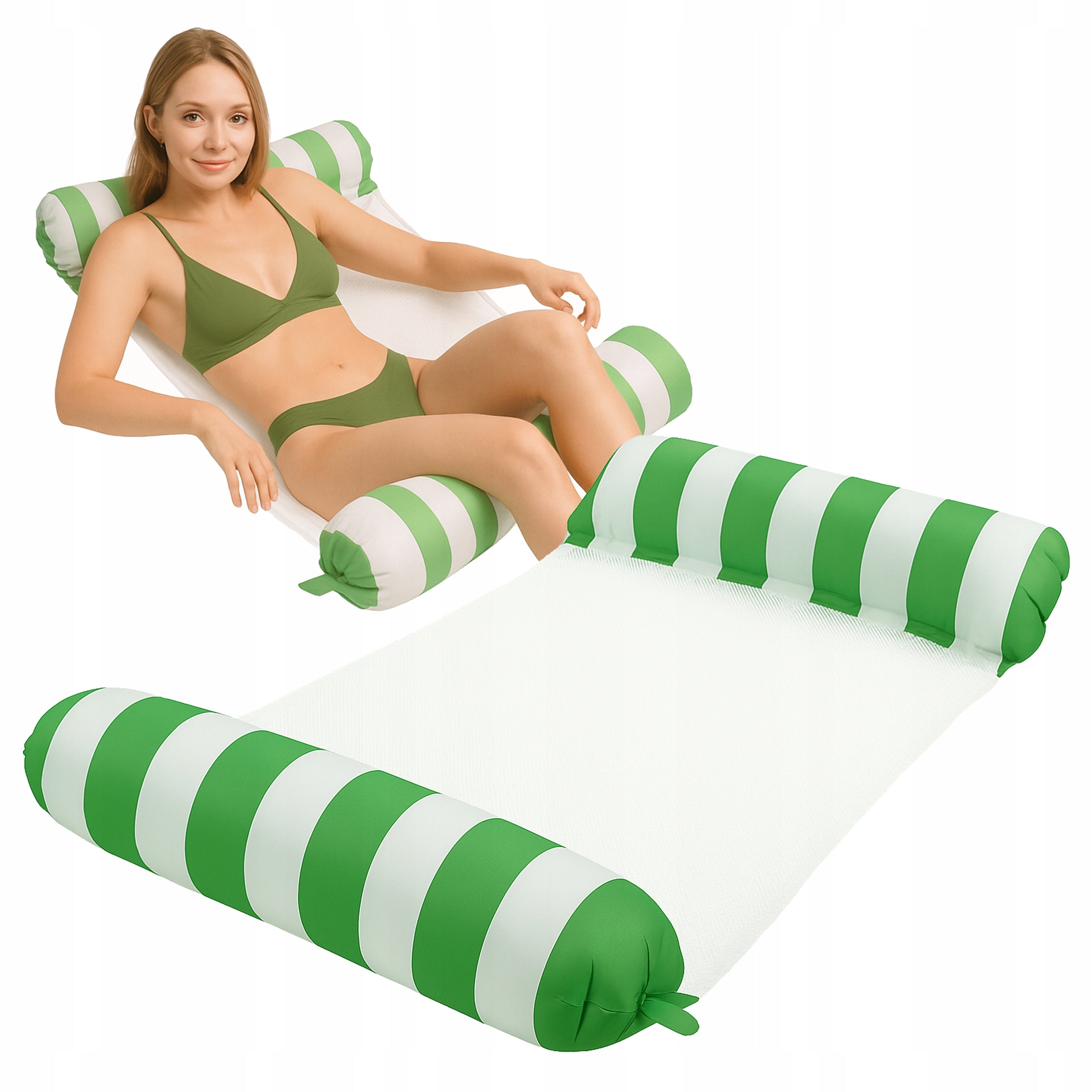 HAMMOCK WATER MATTRESS FOR SWIMMING INFLATABLE WITH MESH FOR SWIMMING POOL BEACH CHAIR
