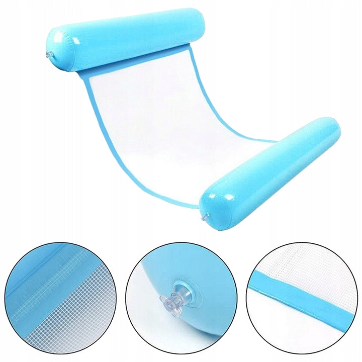 HAMMOCK WATER SWIMMING MATTRESS INFLATABLE POOL SUN LOUNGER FOR POOL TO WATER Manufacturer code MATERAC HAMAK WODNY Z SIATKĄ LEŻAK DO WODY