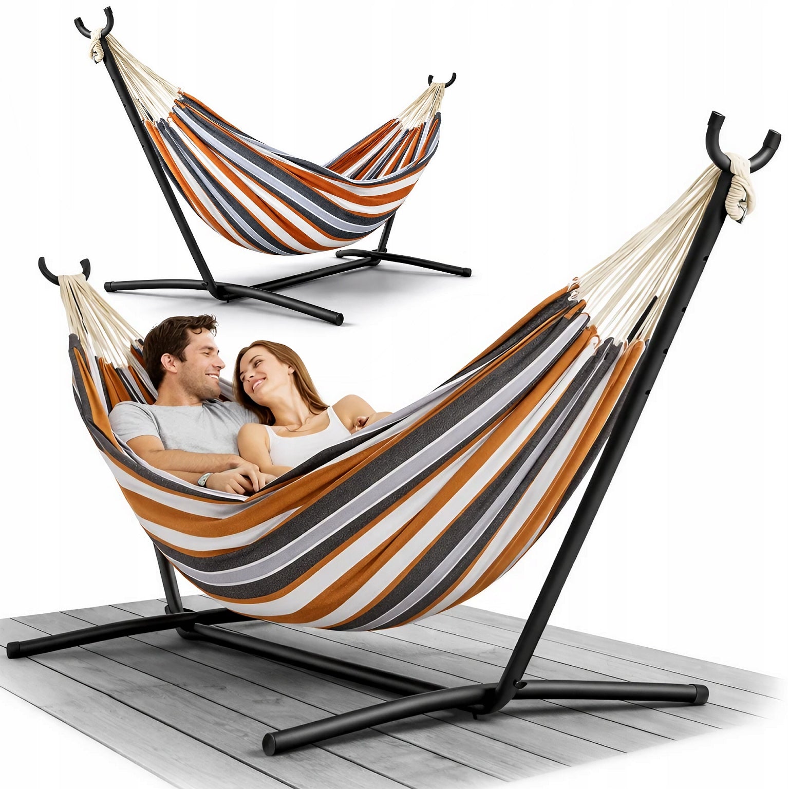 HAMMOCK WITH FRAME Hammock frame GARDEN HAMMOCK STAND DOUBLE 200K