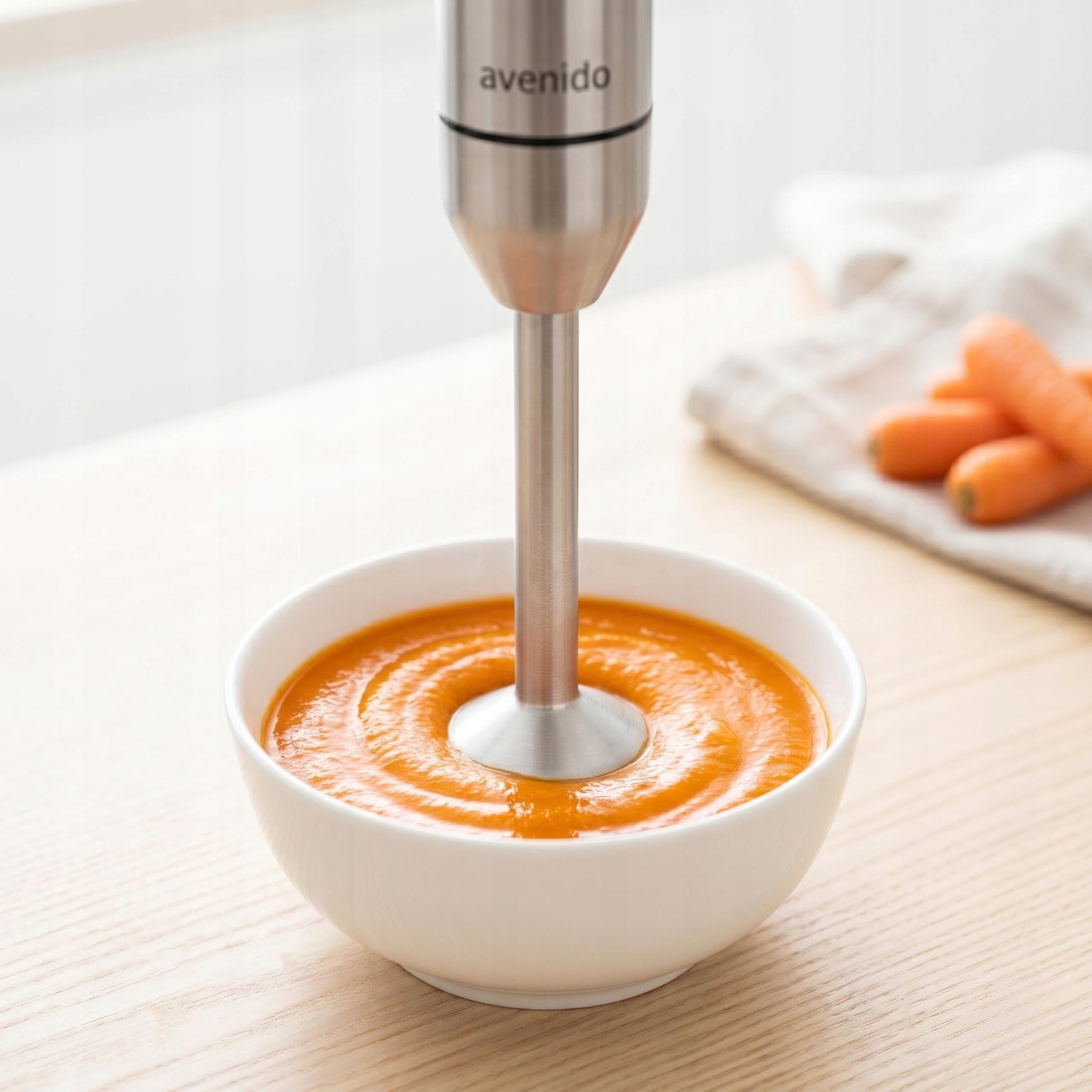 HAND BLENDER 1800W 21 SPEED TITANIUM BLADES SMOOTH ADJUSTMENT BPA FREE Dominant color silver/gray