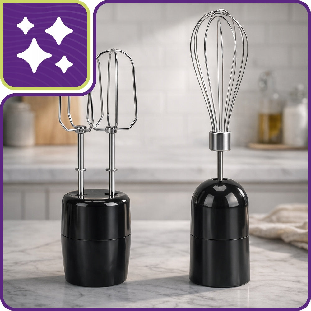 HAND BLENDER 7in1 MULTIFUNCTIONAL MIXER 1500W SILVER TURBO POWERFUL BLADES Model NB-86185