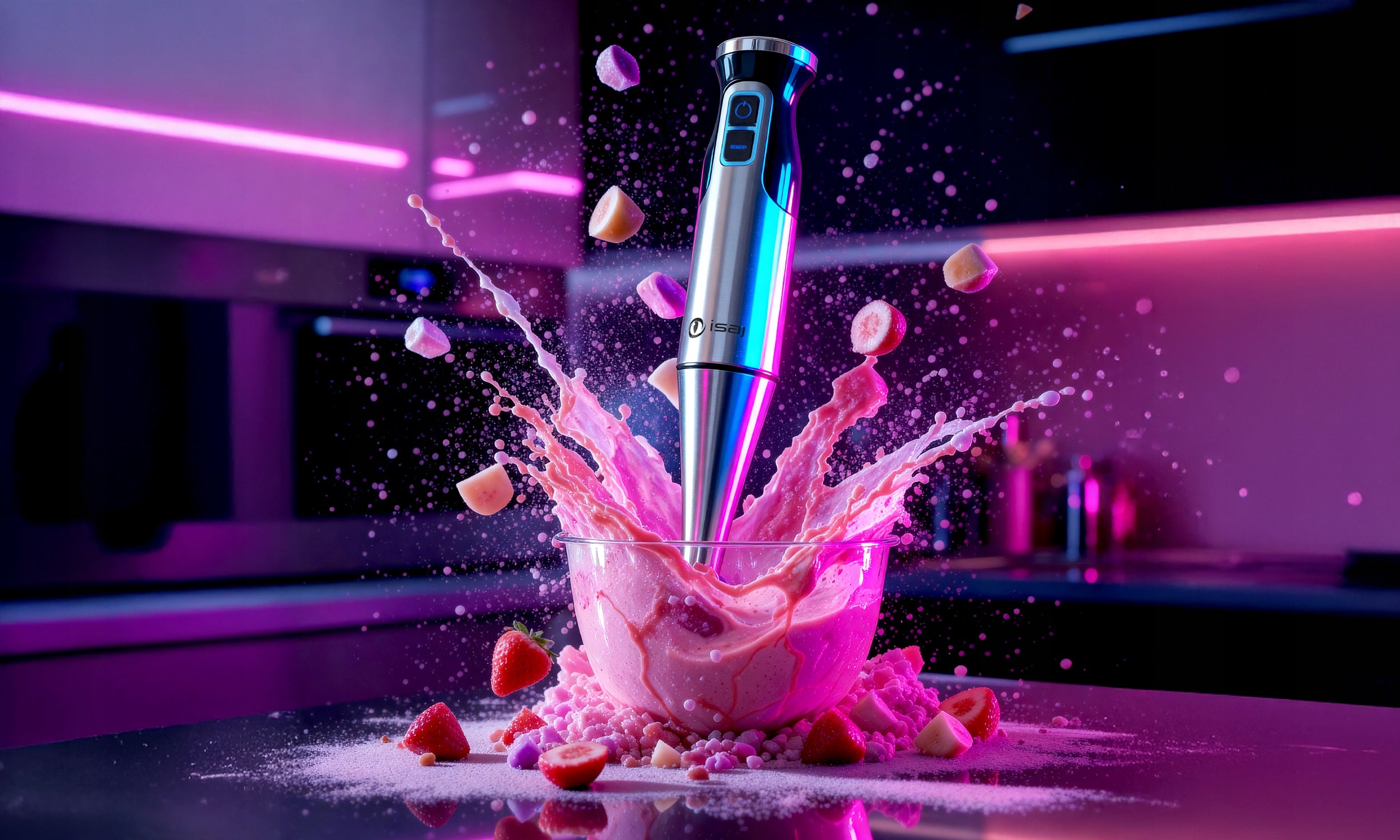 HAND BLENDER ISAJ BL1 MULTIFUNCTION MIXER TURBO 1400W TITANIUM BLADES Power rating 1400 W