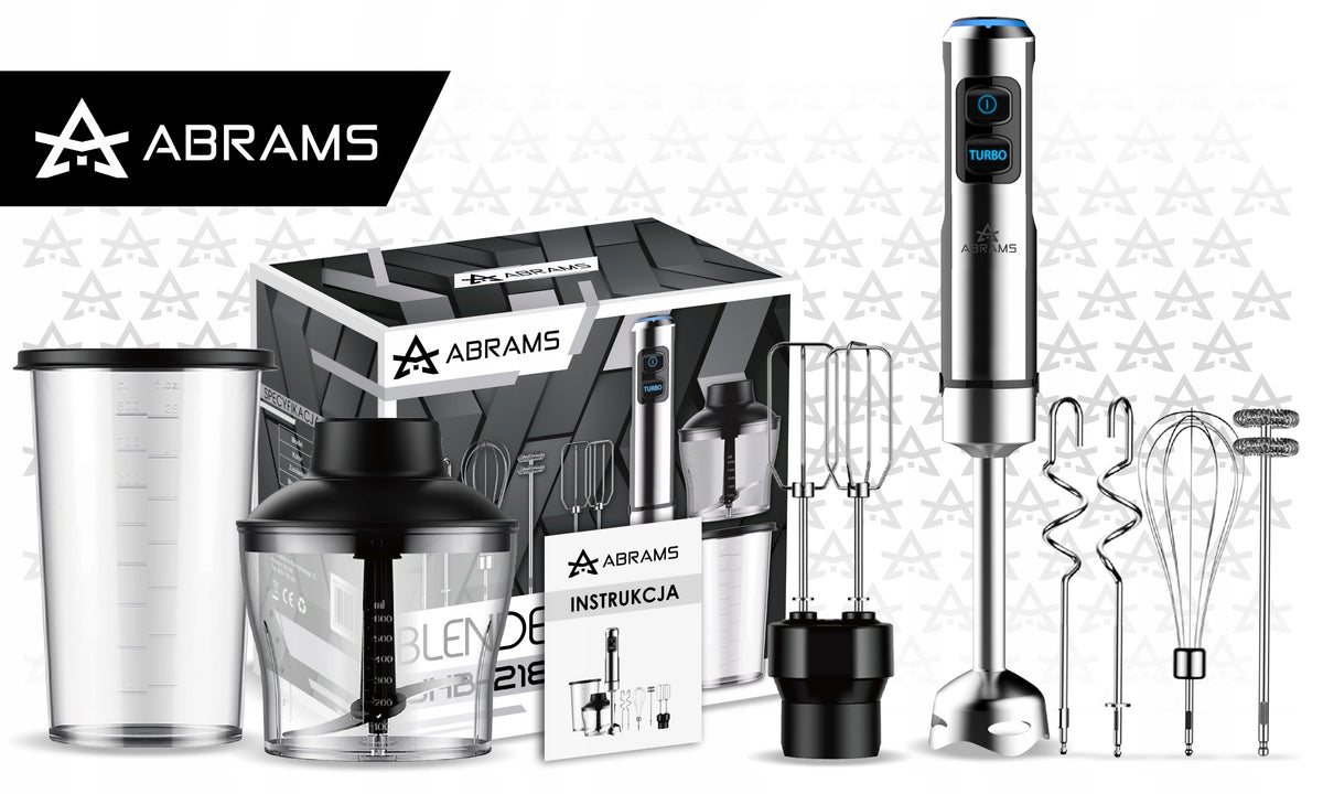 HAND BLENDER MIXER MULTIFUNCTION POWERFUL 1500W TITANIUM BLADES 7IN1 SET Packaging status original