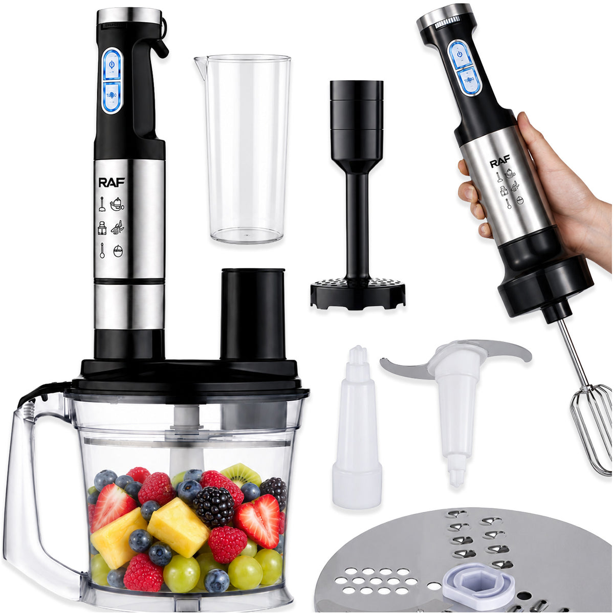 HAND BLENDER MULTIFUNCTION MIXER MALAKASER SET 5IN1 1400W STRONG