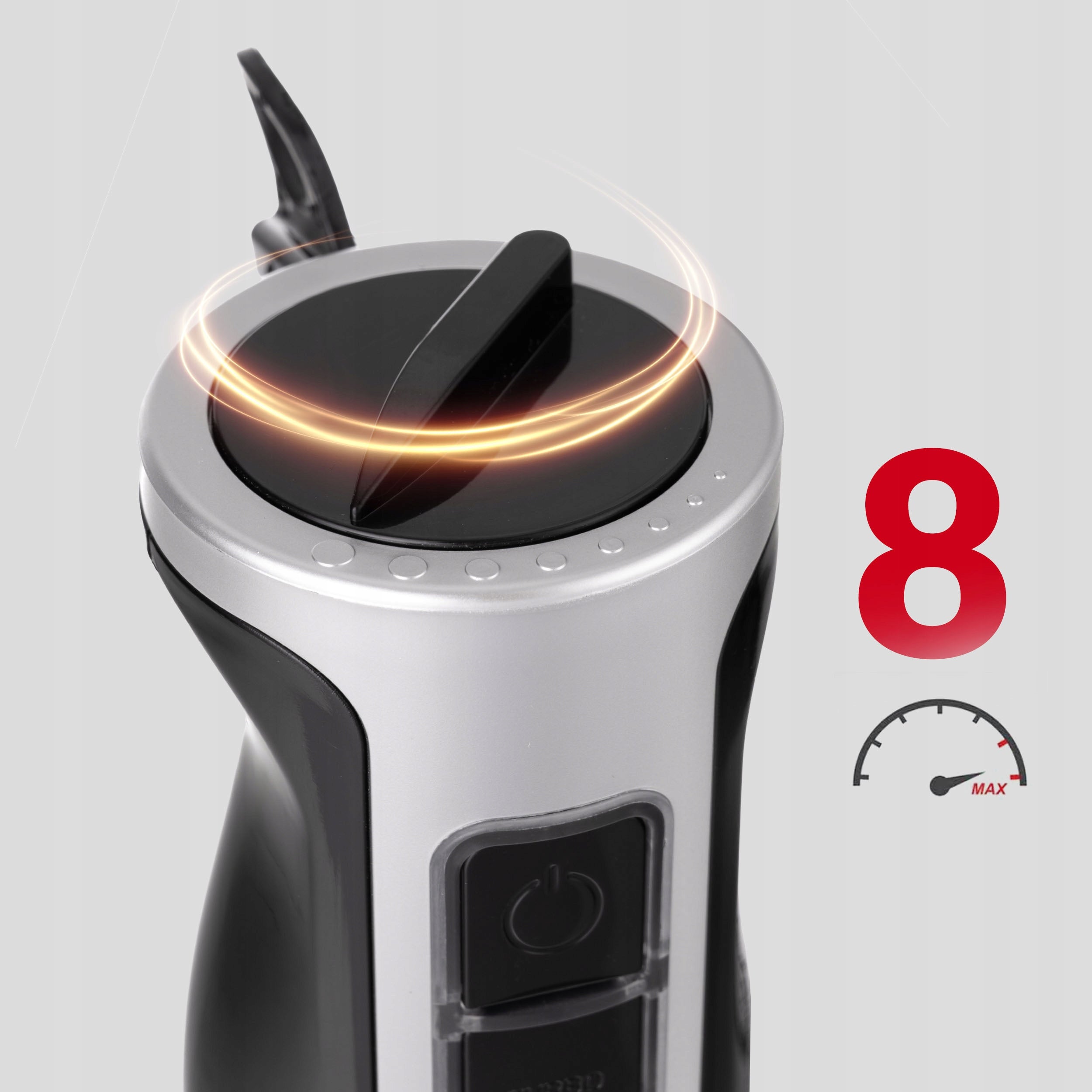 HAND BLENDER MULTIFUNCTION MIXER POWERFUL TURBO BLADE SHREDDER 1200W Dominant color silver/gray