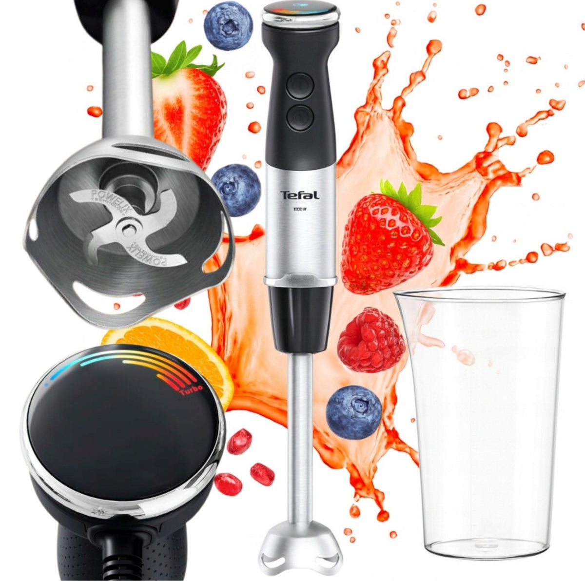 HAND BLENDER WITH TURBO FUNCTION WITH ADJUSTABLE SPEED MODE QUIET POWERFUL 1000W