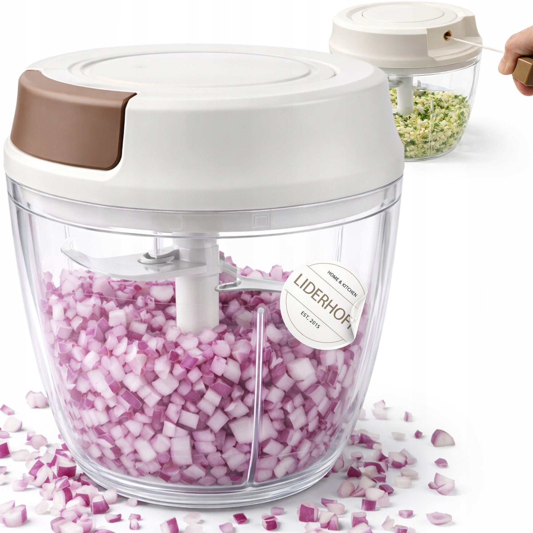 HAND CHOPPER 900ML WITH STRING VEGETABLE SHREDDER ONION SHREDDER
