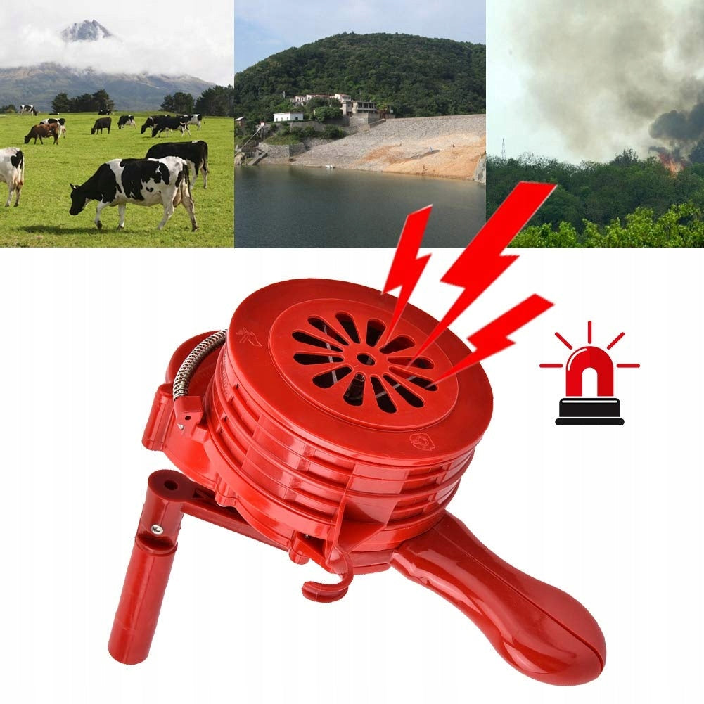 HAND CRANK SIREN RED PORTABLE MANUAL Brand no brand