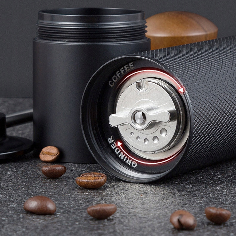 HAND GRINDER FOR COFFEE WITH BRUSH – GRINDING THICKNESS ADJUSTMENT Color black