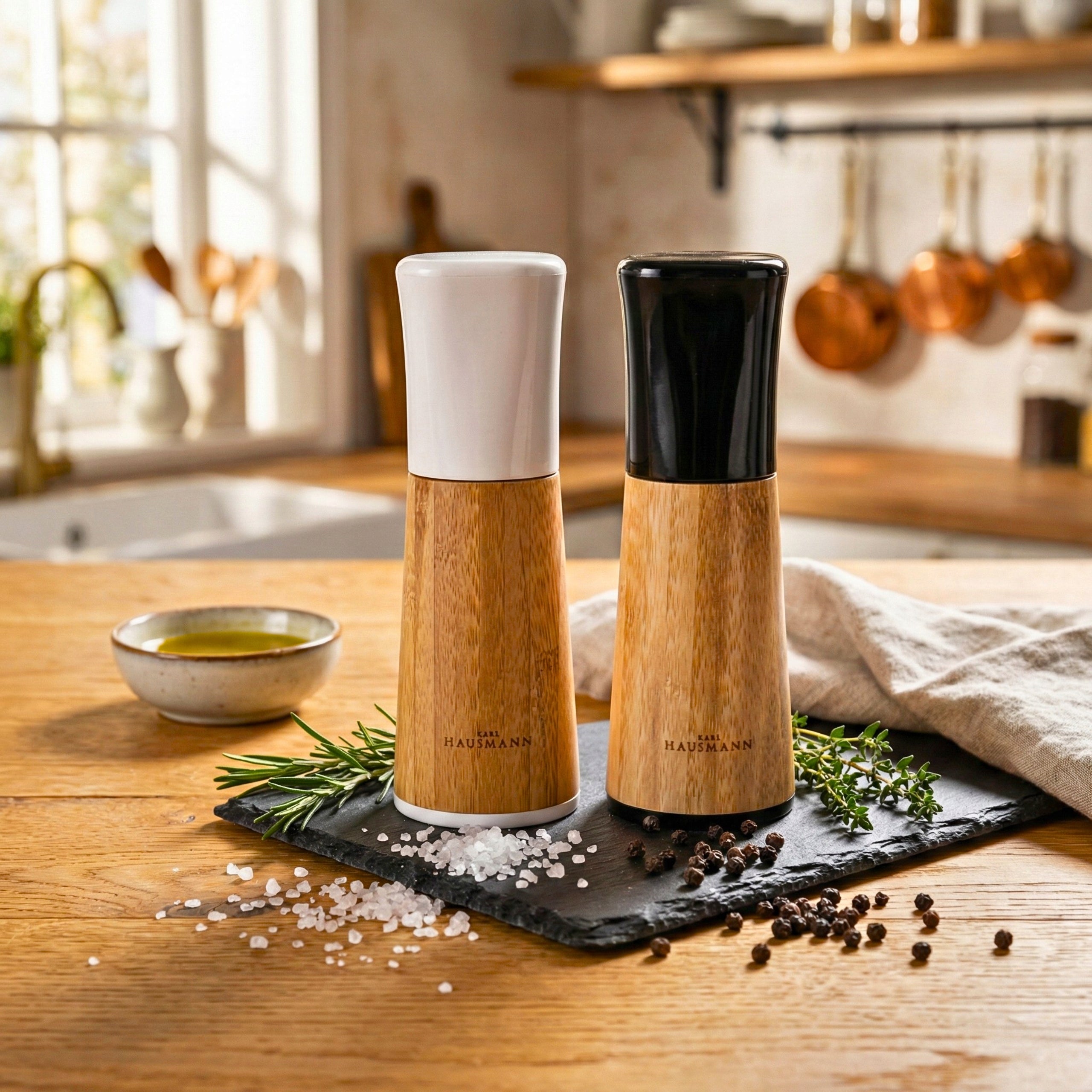 HAND GRINDER FOR SALT AND PEPPER WOODEN SET OF 2 KARL HAUSMANN Manufacturer code 5907564506311