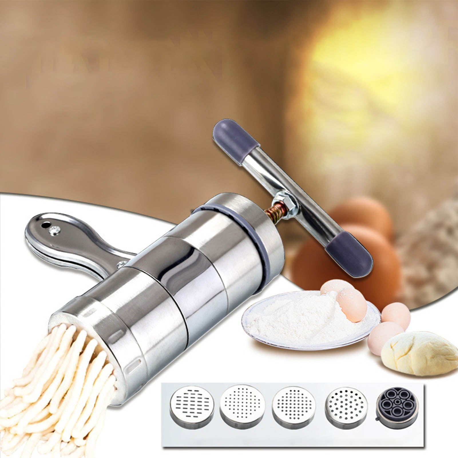 HAND MACHINE FOR PASTA PRESS STAINLESS STEEL 5IN1 SET Manufacturer code 3118220320411