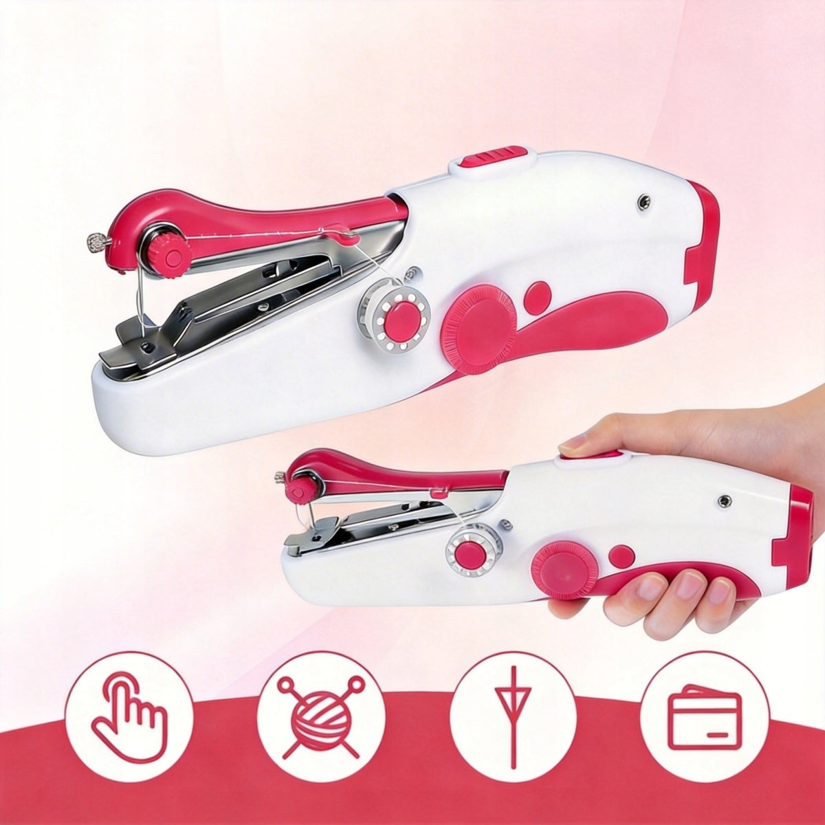 HAND MACHINE PORTABLE FOR SEWING MINI SET ADDITIONALLY SET OF ACCESSORIES Brand no brand