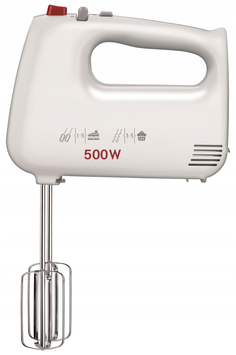 HAND MIXER 300W 5 SPEED WHITE LIGHT AND ERGONOMIC MPM Power rating 500 W
