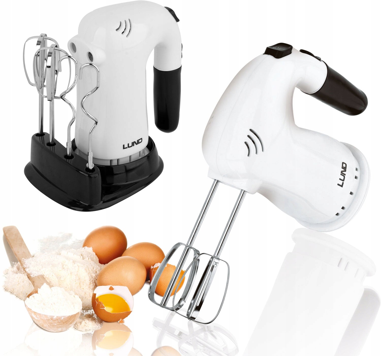 HAND MIXER FOOD PROCESSOR 200W 4 TIPS 5 SPEEDS + STAND LUND