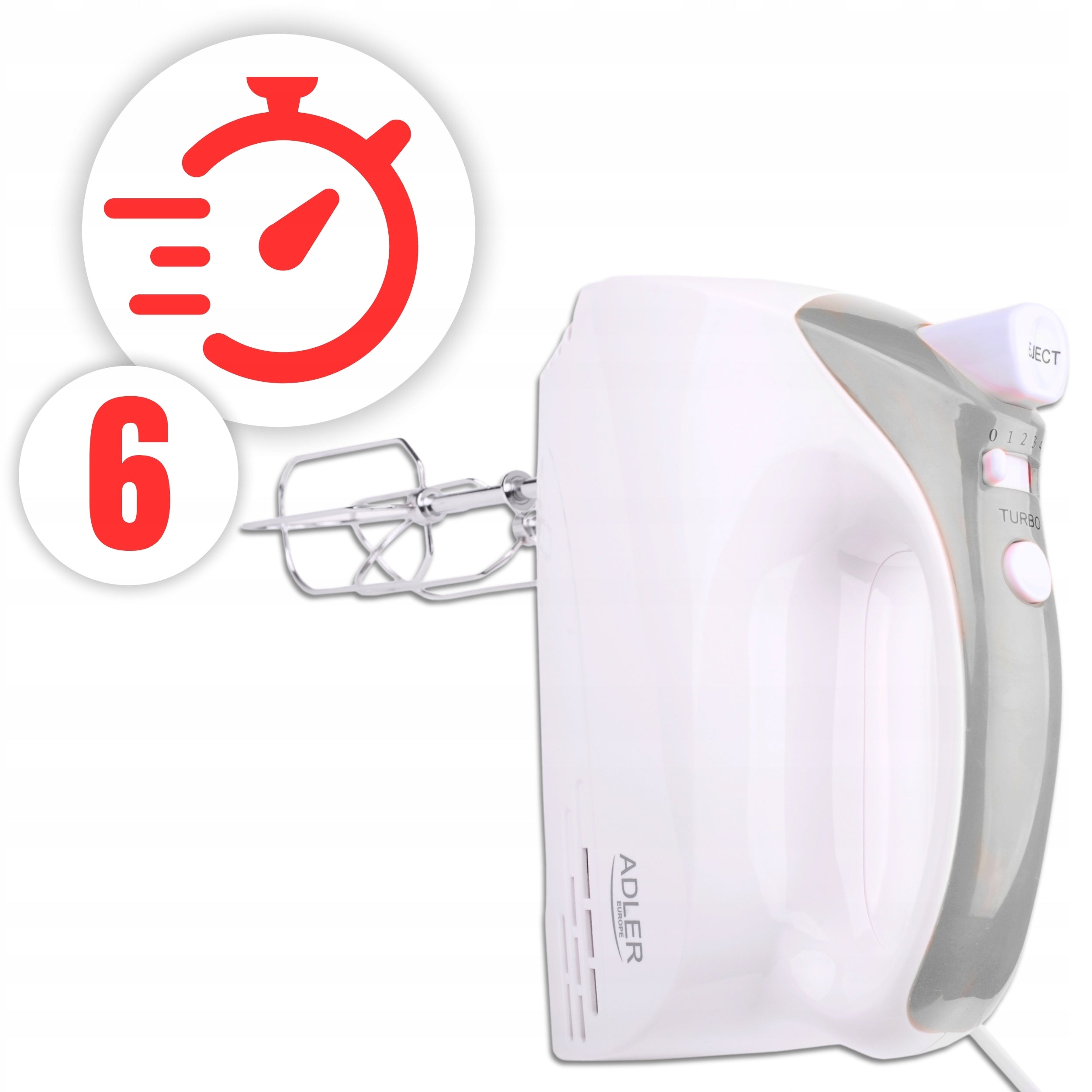 HAND MIXER FOOD PROCESSOR MULTIFUNCTIONAL POWERFUL TURBO 5 SPEED SET Packaging status original