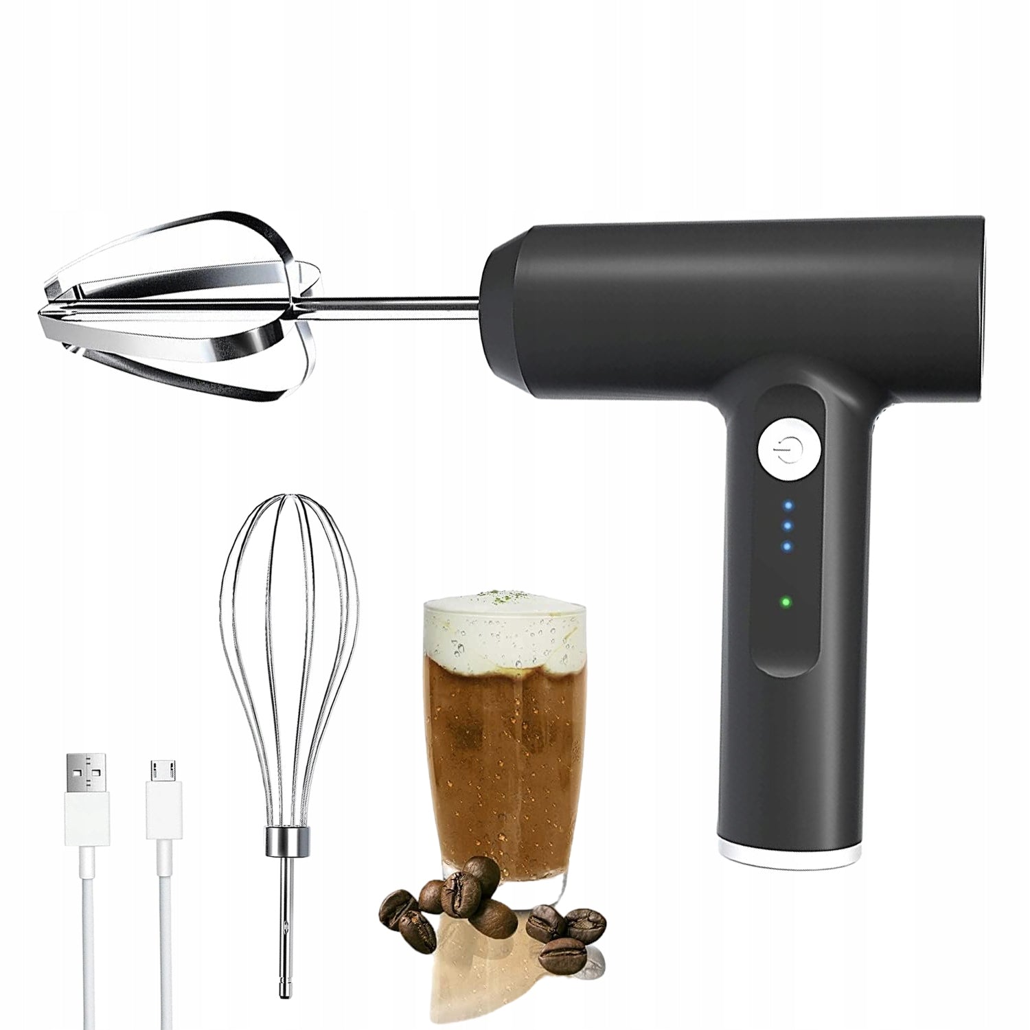 HAND MIXER PORTABLE ELECTRIC WIRELESS 3 SPEED LEVELS