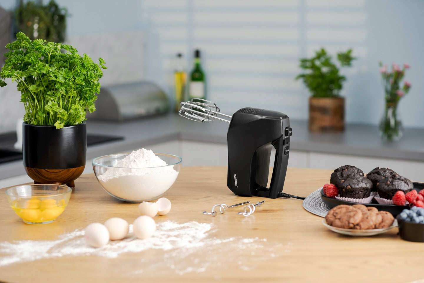HAND MIXER ZELMER LIGHT FOOD PROCESSOR 5 GEARS 4 TIPS TURBO 750W Packaging status original
