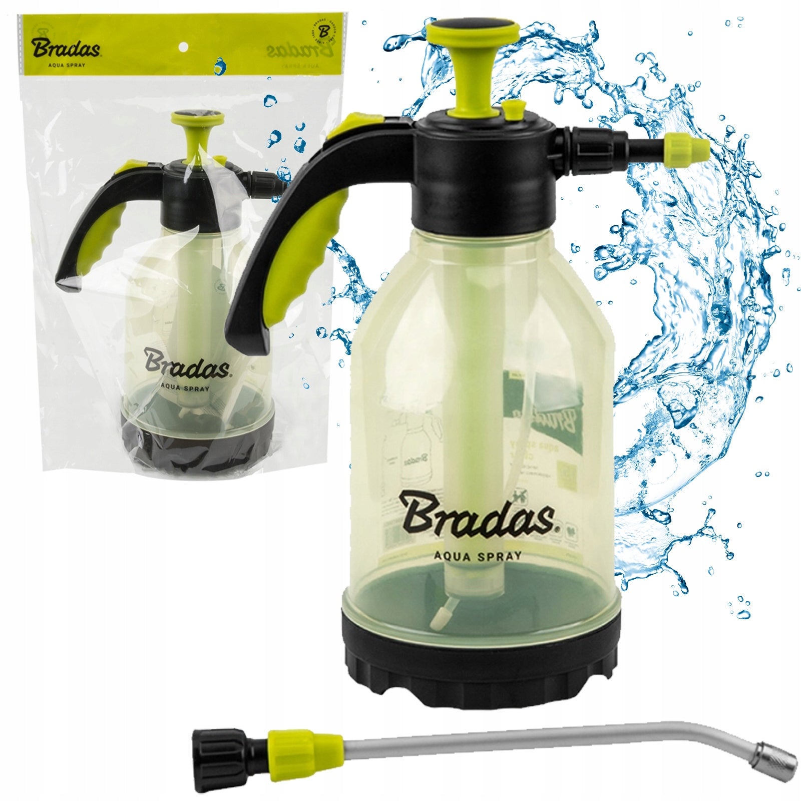 HAND PRESSURE SPRAYER GARDEN AQUA SPRAY 2 L + LANCE BRADAS