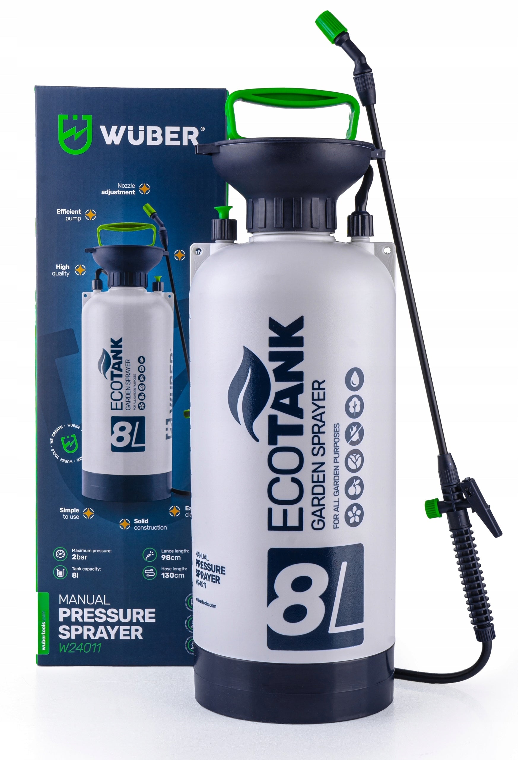HAND PRESSURE SPRAYER LARGE CAPACITY 8L LANCE ADJUSTMENT 98CM Packaging status original