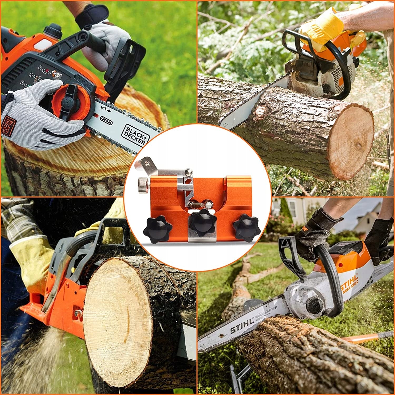 HAND SAW CHAIN SHARPENER + 4 WHETSTONE BLADES Brand Zaxer