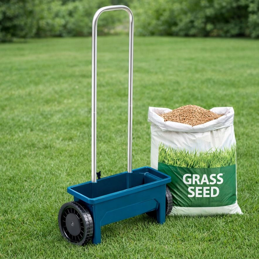 HAND SEED DRILL GARDEN GRASS SEED SPREADER SALT SAND FERTILIZER 12L Customs tariff code 84323100