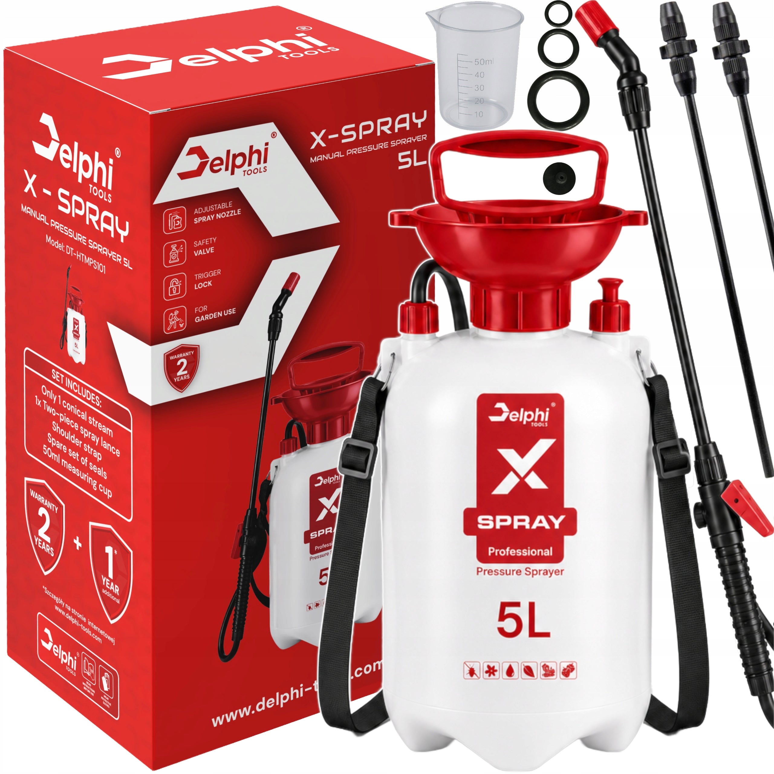 HAND SPRAYER 5L PRESSURE 95cm LANCE SPRINKLER PLANT SPRAYER