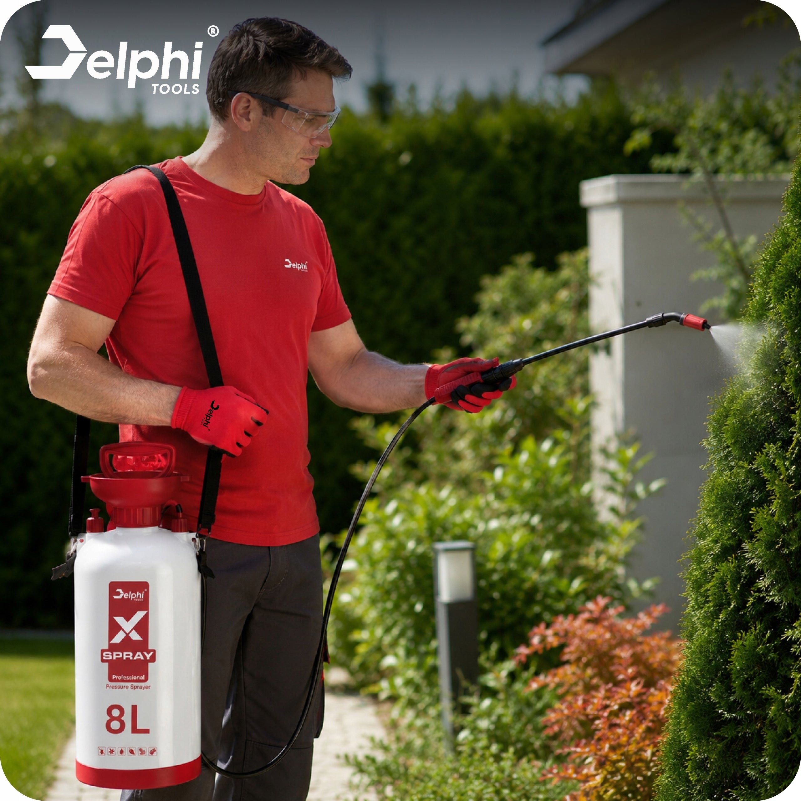 HAND SPRAYER 8L PRESSURE SPRINKLER PLANT SPRAYER LANCE 95cm Power supply handheld