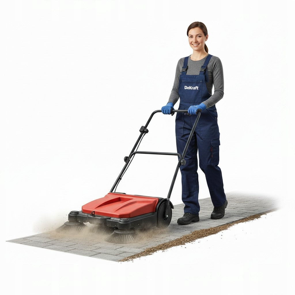 HAND SWEEPER FOR GARAGE TERRACE CUBE LEAVES 3x brush LARGE SET XL