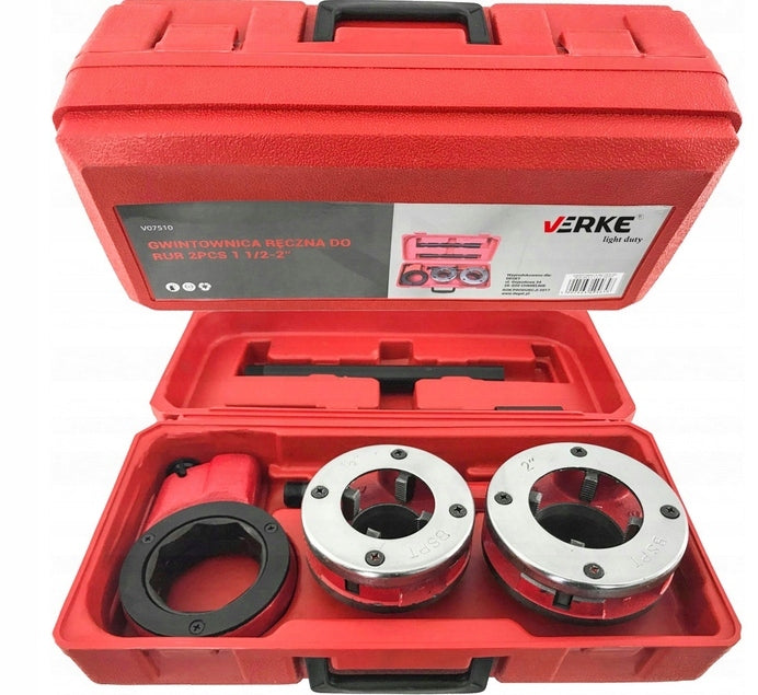 HAND THREADER FOR CUTTING PIPE THREADS WITH RATCHET DIES 2 PCS Brand Verke
