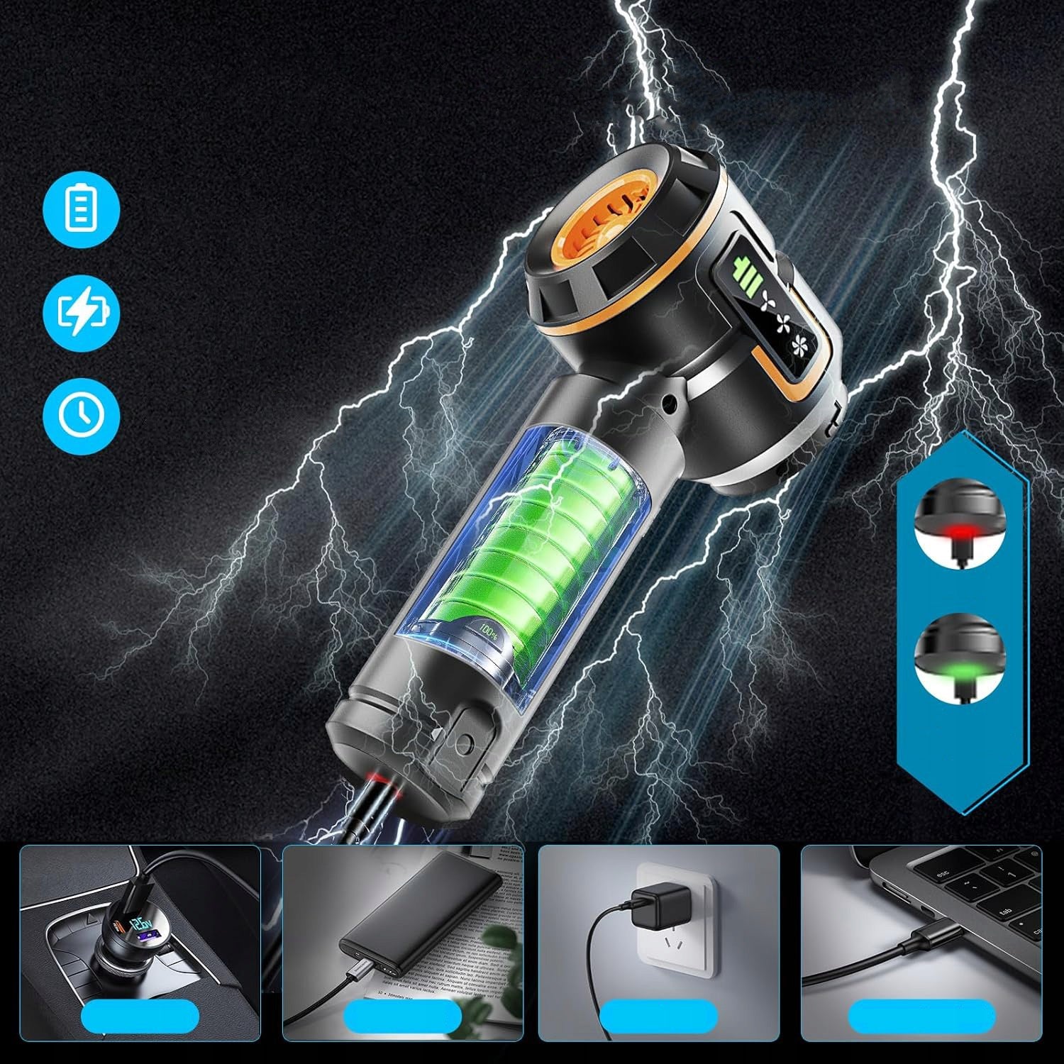 HANDHELD CAR VACUUM CLEANER, MULTIFUNCTIONAL CORDLESS VACUUM CLEANER Manufacturer no brand